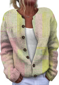 Women Sweaters Cardigan Fashion Long Sleeve Crewneck Sweaters Button Chunky Outerwear Fall Winter Casual Wear