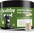 Dental Powder for Dogs - Complete Oral Care Bone Broth, Dog Teeth Cleaning Powder, Tartar Remover, Fresh Breath, Sensitive Stomach Support, No Brush Dental Care, 4.2 oz, 60 Scoops