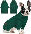cyeollo Dog Sweater Pullover Turtleneck for Dogs, Classic Knitwear Fall Winter Cold Weather Dog Clothes Warm Pet Apparel Small Medium Large Dog Sweaters, Green M