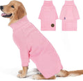 cyeollo 4XL Dog Sweater,Knitwear Turtleneck Soft Knitwear Pullover Sweaters Warm Dog Clothes for Large Female Dogs,Pink XXXXL