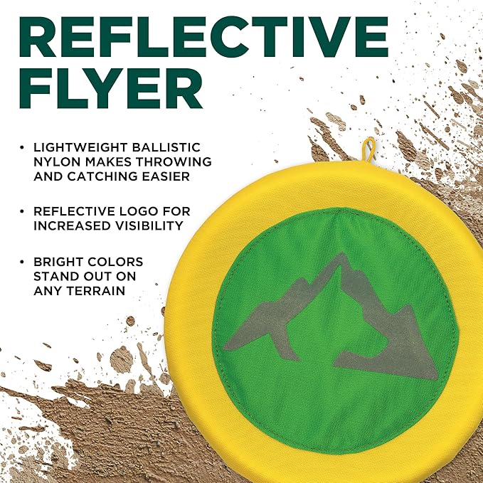 Playology Hound2O Dog Toys | Reflective Flyer Toy Frisbee for Dogs | Green Outdoor Toy - Easy to Clean and Made from Non Toxic Materials
