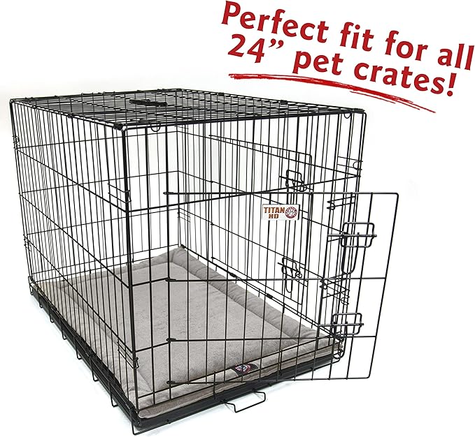Majestic Pet Orthopedic Memory Foam Dog Crate Mat - Plush Pet Bed Pad for Crates & Kennels | USA Crafted | 24"x18" Villa Vintage