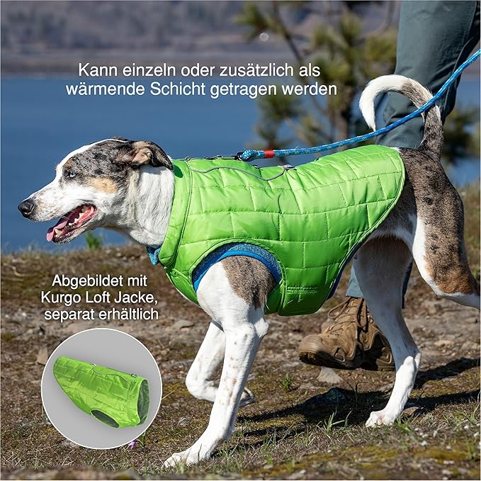 Kurgo Core Dog Sweater, Knit Dog Sweater with Fleece Lining, Cold Weather Pet Jacket, Zipper Opening for Harness, Adjustable Neck, Year-Round Sweater for Extra Large Dogs (Heather Orange, X-Large)