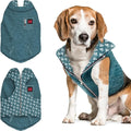 Tuff Pupper Reversible Fleece Sweater Vest for Dogs | Lightweight Comfortable Insulated Jacket | Front Zip Closure | Machine Washable | Built-in Leash Hole | Sizes for All Breeds (Medium, Teal)