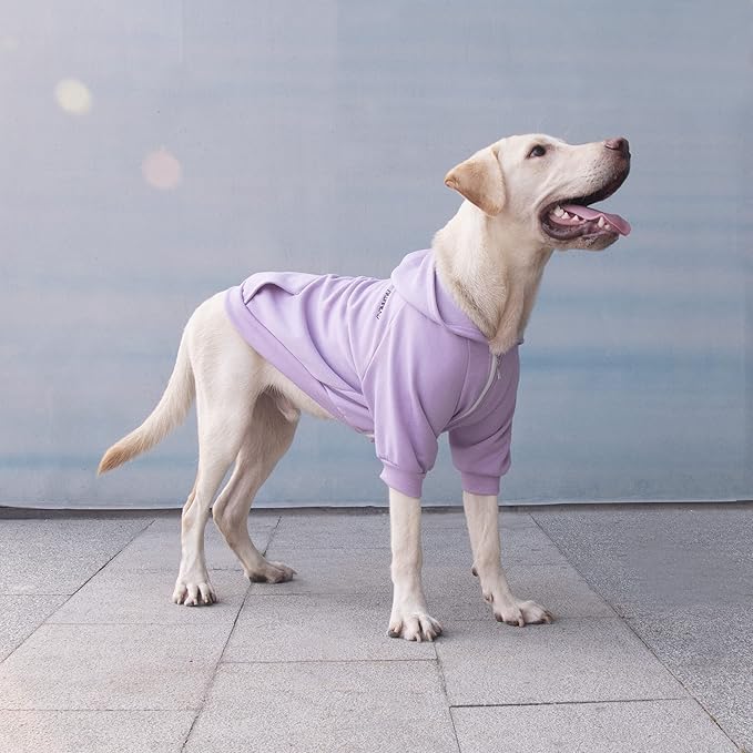 Extra Large Dog Clothes Hoodies Zip Up Sweaters for Big Dogs Labrador German Shepherd Purple 3XL