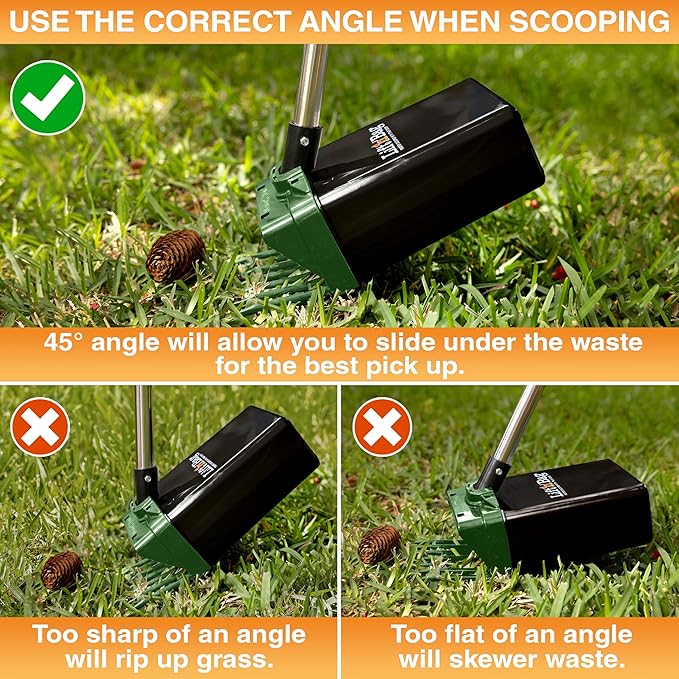 Neater Pet Brands Lift N’ Bag 2.0 Dog Pooper Scooper with Bag Attachment & 27" Pole for Small to Large Dogs, New & Improved Design, 195 Refill Bags, Heavy Duty Dog Poop Scooper for Yard, One-Hand Use