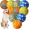 Leyndo 10 Pack Dog Balls for Aggressive Chewers 2.5" Interactive Dog Tennis Ball Durable Teething Chew Toys Lightweight Floating Bouncy Balls for Fetch Game Large Medium Small Canine Puppies
