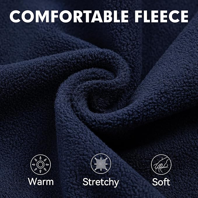 cyeollo Fleece Dog Sweater, Turtleneck Dog Sweatshirt Stretchy Pullover Fleece Vest Warm Winter Fall Clothes for Small Dogs Boy Puppy Pet Apparel, Navy Blue S