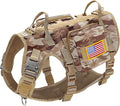 Forestpaw Dog Harness Medium Sized,Tactical Dog Harness with Handle,No Pull Military Style Service Dog Vest with Pockets Adjustable for Medium Large Dogs,Camouflage Brown,Chest 21.5-45"