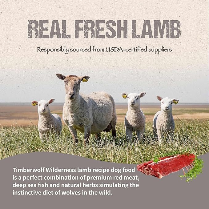 Timberwolf Wilderness Lamb Recipe Dry Dog Food 4lb