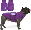 cyeollo Small Dog Sweater, Fleece Dog Sweaters Turtleneck Vest Soft Puppy Sweatshirt Stretchy Pet Fall Autumn Coat Warm Winter Clothes for Small Dogs Girl, Purple L