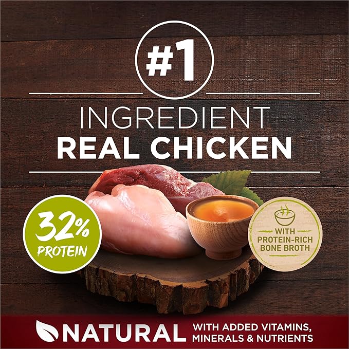 Purina ONE True Instinct High Protein Dry Dog Food Formula with Real Chicken and Duck Natural with Added Vitamins and Minerals Dog Food - 15 lb. Bag