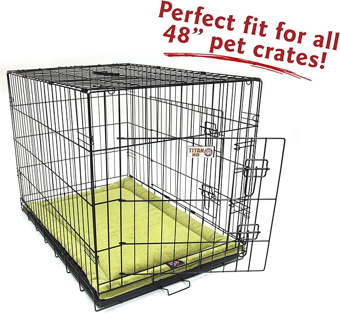 48" Villa Green Apple Crate Dog Bed Mat By Majestic Pet Products