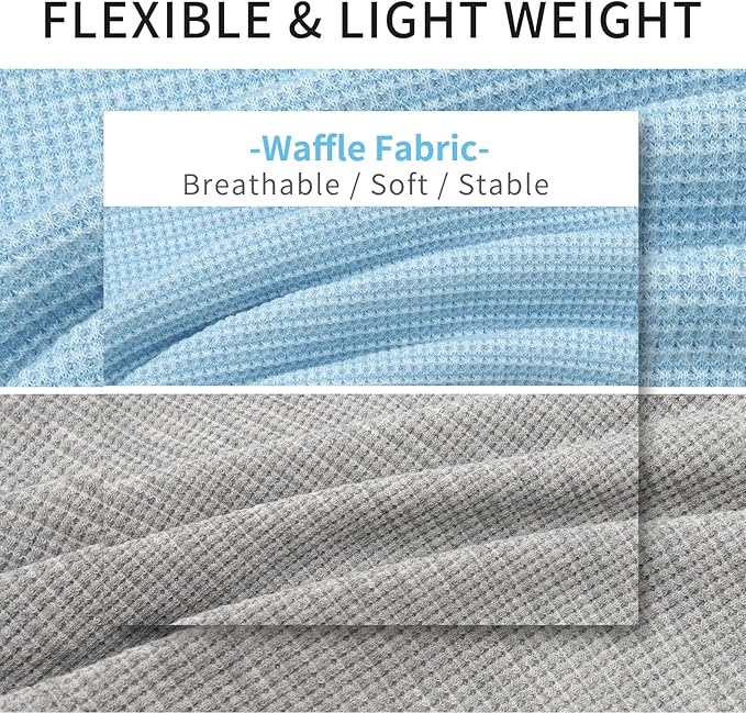 KYEESE 2Pack Dog Shirts Waffle for Small Dogs Stretchy T-Shirts Lightweight Tank Top Sleeveless Vest Breathable Cat Tee, Small, Blue+Grey