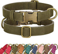 Didog Soft PU Leather Dog Collar, Stylish Quick Released Dog Collars for Large Dogs, Easy Clean Adjustable Pet Collar for Daily Walking, Dark Green, XL Fit 17-27" Neck
