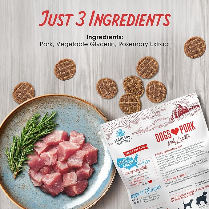 Farmland Traditions New Filler Free Dogs Love Pork Premium Jerky Treats for Dogs (40 oz.)