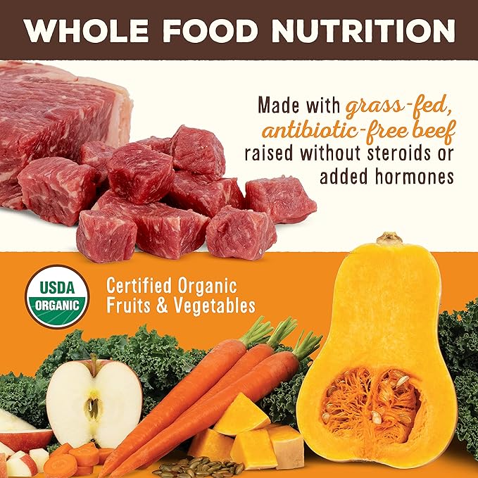 Primal Freeze Dried Dog Food, Pronto Mini Nuggets, Beef; Scoop & Serve, Complete & Balanced Meal; Also Use as Topper or Treat; Premium, Healthy, Grain Free High Protein Raw Dog Food (7 oz)