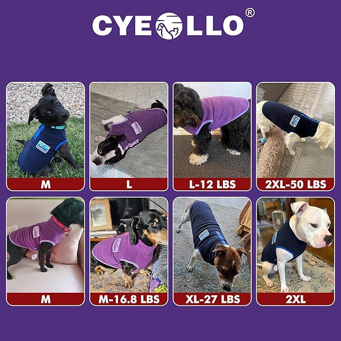 cyeollo Fleece Dog Sweater, Turtleneck Stretchy Sweatshirt Pullover Fleece Jacket Warm Winter Fall Dog Clothes for Medium Dogs Boy Pet Apparel, Navy Blue XL