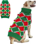 cyeollo Dog Christmas Sweater Turtleneck Dog Sweaters for Medium Large Dogs Girl Dog Clothes Xmas Knitted Pullover Doggie Sweater Holiday Outfit, Green XX-Large
