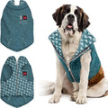 Tuff Pupper Reversible Fleece Sweater Vest for Dogs | Lightweight Comfortable Insulated Jacket | Front Zip Closure | Machine Washable | Built-in Leash Hole | Sizes for All Breeds (XXL, Teal)