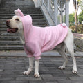 Extra Large Dog Christmas Bunny Costumes Rabbit Hoodies Clothes for Easter Day Halloween Labrador Rottweiler Great Dane, Pink, 5X-Large