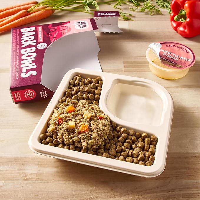 On The Go Dog Food, Homestyle Beef Dinner - 7.5 oz Trays (6 Count), Made in The USA with Real Beef