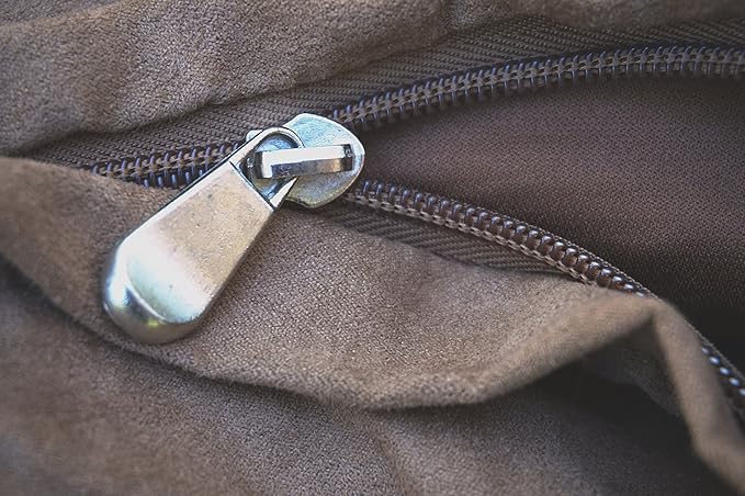 Dogbed4less Premium HeadRest Orthopedic Cooling Memory Foam Dog Bed for Extra Large Dogs with Waterproof Lining and Washable Suede Brown Cover, Jumbo 55X47X4