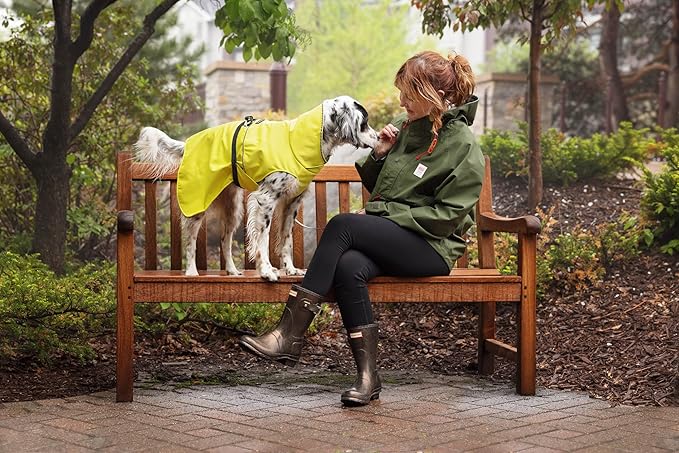 Goldpaw Rainpaw Waterproof Dog Raincoat - Durable Dog Rain Jacket for All Seasons - Easy to Wear, Adjustable, Premium Pet Outerwear - Made in The USA - Machine Washable - Navy - Size 18