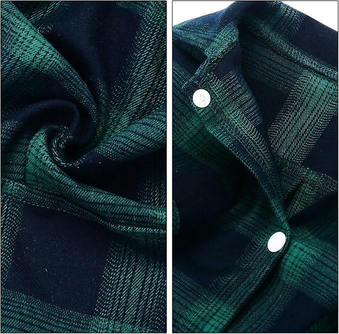 Koneseve Dog Shirt, Pet Plaid Clothes T-Shirt Sweater Matching Breathable for Small Medium Large Dog Cat Puppy Adorable Casual Cozy Halloween Thanksgiving Christmas Costumes (Green; 4XL)