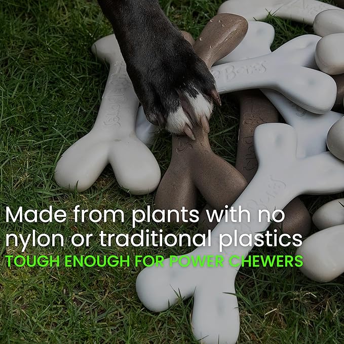 Non-Toxic Dog Toys - Sustainable Bacon Flavored Dog Chew Toys for Aggressive Chewers - Plant-Based Bioplastic Pet Toys - Made in The USA (Mega)