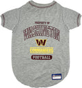 NFL Washington Commanders Dog T-Shirt Large. - Licensed Shirt for Pets Team Colored with Team Logos- Premium Stretchable Materials for The Comfort of Your Dog & Cat