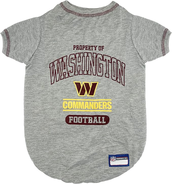 Pets First PET Shirt for Dogs & Cats - NFL Washington Commanders Dog T-Shirt, X-Small. - Cutest Pet Tee Shirt for The Real Sporty Pup! (WAC-4014-XS)