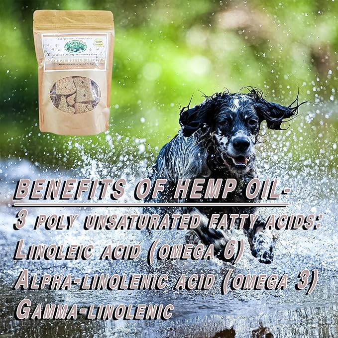 Dog Treats | Peanut Butter 100mg of Hemp Per Bag | 100% Natural and Non GMO | Offers Your Pet Hip, Joint, and Muscle Support | Aids with Anxiety,Stress, and Pain