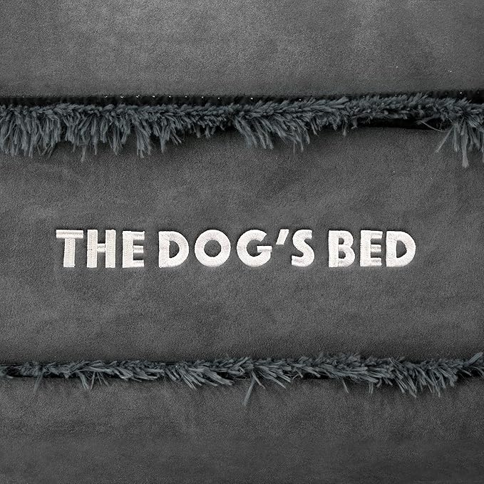 The Dog’s Bed Orthopedic Memory Foam Dog Bed, XXL Grey Fur, Pain Relief for Arthritis, Hip & Elbow Dysplasia, Post Surgery, Lameness, Supportive, Calming, Waterproof Washable Cover