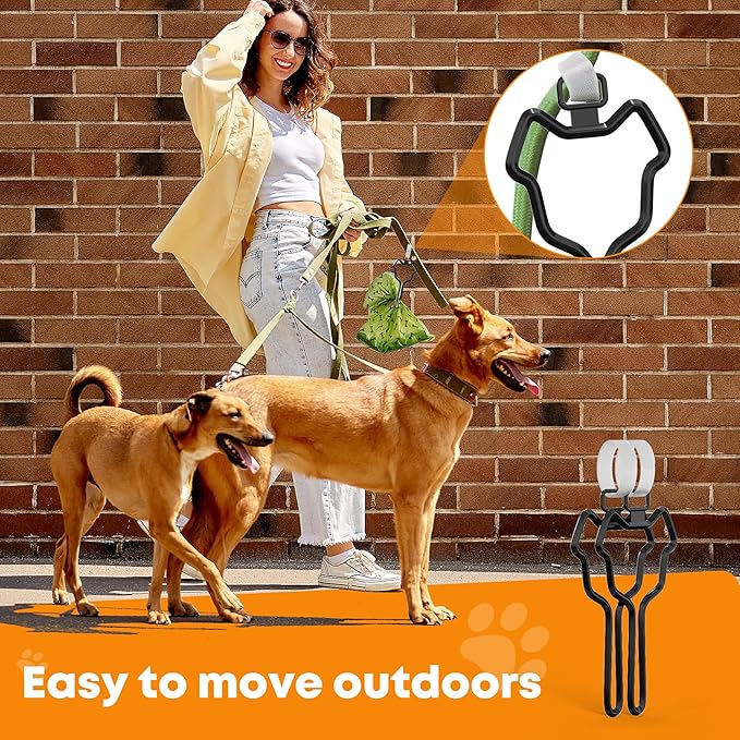Dog Poop Bag Dispenser Wall Mount with 2Pcs Holders and 8 Rolls of Waste Bag,Magnetic Door Closure,Metal, Corrosion-resistant,High capacity,Suitable for Outdoor, Indoor, Raising Puppies,White