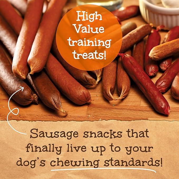 Happy Howie's Sausage Treats - Healthy Dog Treats, Flavorful, Slow Cooked, Natural Ingredients, Chewy Dog Treats, Hormone Free - Turkey, (Pack of 1)