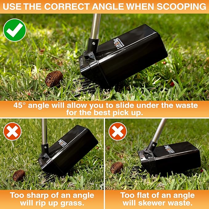 Neater Pet Brands Lift N’ Bag 2.0 Dog Pooper Scooper with Bag Attachment & 27" Pole for Small to Large Dogs, New & Improved Design, 195 Refill Bags, Heavy Duty Dog Poop Scooper for Yard, One-Hand Use