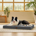 Bedsure Dog Beds Large Sized Dog - Comfy Flat Pet Beds with Removable Washable Cover, Orthopedic Egg Crate Foam Puppy Mat, Suitable for Pet Up to 65 lbs