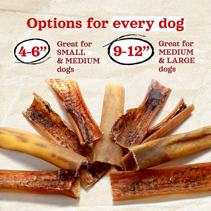 Natural Farm Bully Slices (4-6 Inch, 16 Oz.), Beef Cheek Chips from Grass-Fed Cows, Non-GMO, Grain-Free, Natural Long-Lasting Dog Chews for Small, Medium & Large Dogs, Great Rawhide Alternative