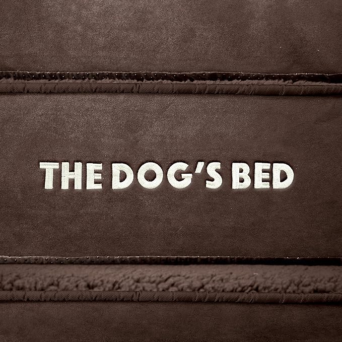 The Dog’s Bed Orthopedic Memory Foam Dog Bed, Large Brown Plush, Pain Relief for Arthritis, Hip & Elbow Dysplasia, Post Surgery, Lameness, Supportive, Calming, Waterproof Washable Cover