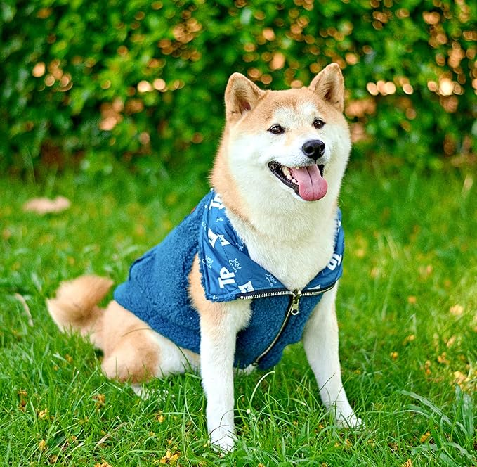 Tuff Pupper Reversible Fleece Sweater Vest for Dogs | Lightweight Comfortable Insulated Jacket | Front Zip Closure | Machine Washable | Built-in Leash Hole | Sizes for All Breeds (XXL, Teal)