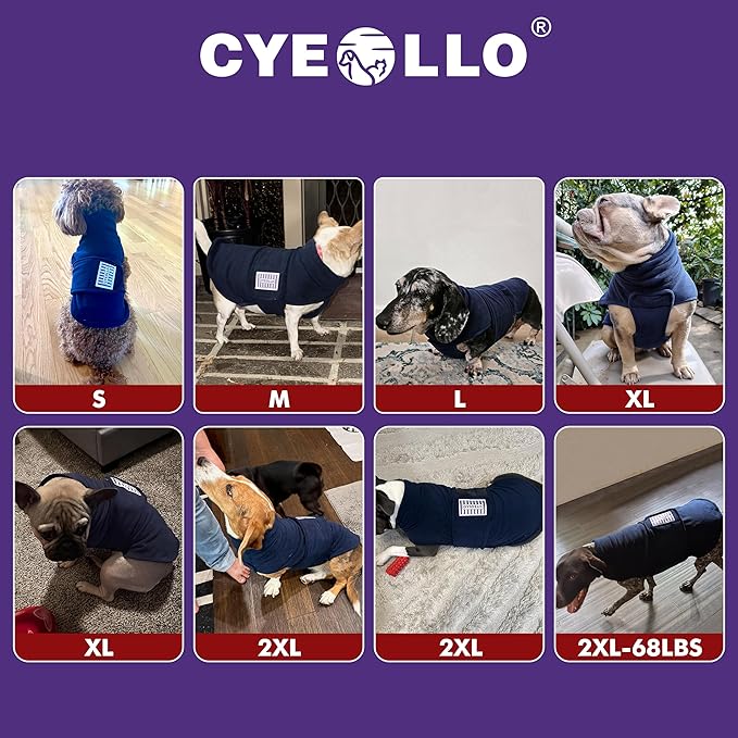cyeollo Small Dog Sweater, Fleece Dog Sweaters Turtleneck Vest Soft Puppy Sweatshirt Stretchy Pet Fall Autumn Coat Warm Winter Clothes for Small Dogs Girl, Purple M