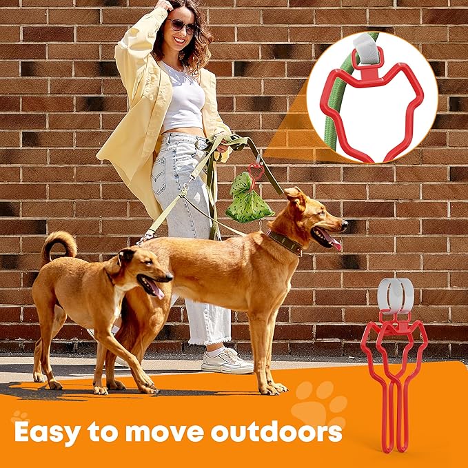 Dog Poop Bag Dispenser Wall Mount with 2Pcs Holders and 8 Rolls of Waste Bag,Magnetic Door Closure,Metal, Corrosion-resistant,High capacity,Dark Gray,Suitable for Outdoor, Indoor, Raising Puppies