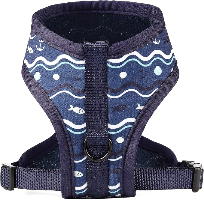Mile High Life Step in Dog Harness for Small Dogs No Pull, Easy Get on Air Mesh Vest Harness, Adjustable Easy Closures Both Neck and Chest (Blue, XS Chest 11.4"-16.1")