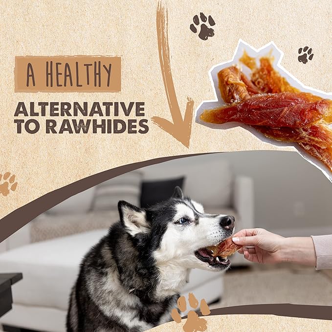 Mighty Paw Naturals Chicken Jerky Dog Treats | Chicken Jerky for Small, Medium and Large Breeds. All Natural Dog Treats. Natural Chews Treat for Large Pets, and Puppies. 14 oz