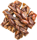 hotspot pets All-Natural Braided Beef Gullet Sticks (5 Pack) Grass-Fed, 6'' Braided Esophagus Jerky Treats - Rich in Glucosamine & Chondroitin for Joint Health – Rawhide-Free Dog Chews