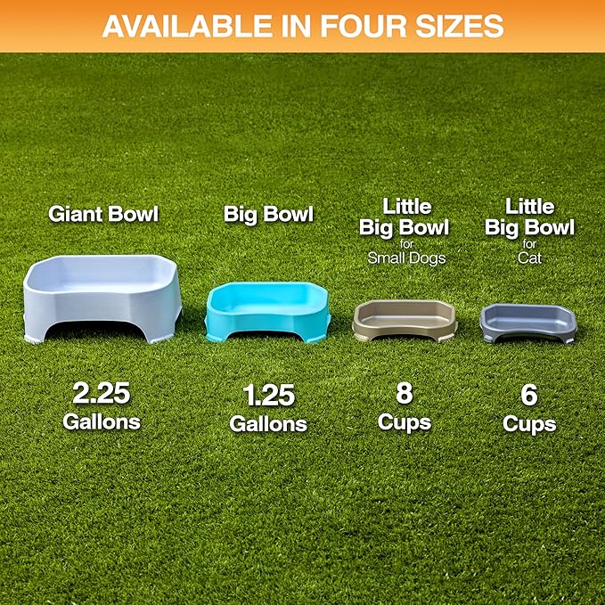 Neater Pet Brands Extra Large Water Bowl for Dogs, Outdoor Dog Water Bowl (2.25 Gallon Extra-Large Capacity), Big Trough Style Food Dish for Indoors or Outside, No Spill Large Dog Bowls, Black